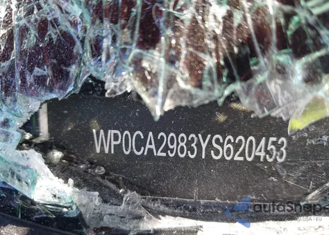 2000 Porsche Boxster z USA, uszkodzony, nr VIN WP0CA2983YS620453